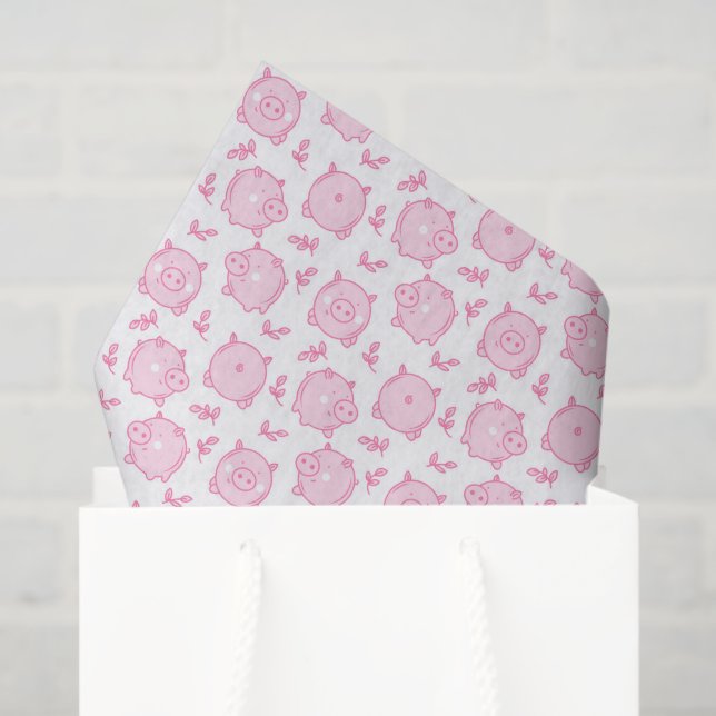 Pig Decoupage Tissue Paper (Gift Bag)