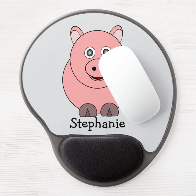 Pig Design Gel Mouse Pad (Left Side)