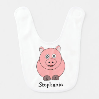 Pig Design Just Add Name Baby Bib