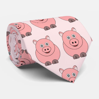 Pig Design Neck Tie