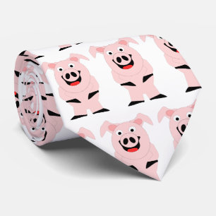 Pig Design Neck Tie