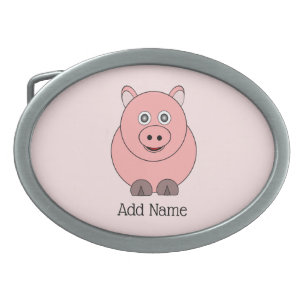 Pig Design Personalised Belt Buckle