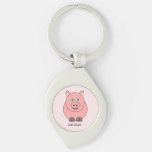 Pig Design Personalised Keychain