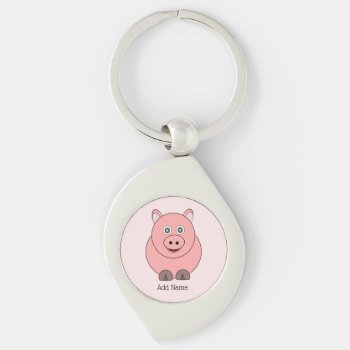 Pig Design Personalised Keychain by biglnet at Zazzle