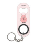 Pig Design Personalised Keychain Bottle Opener