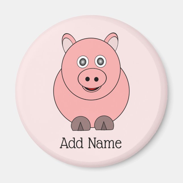 Pig Design Personalised Magnet (Front)