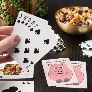 Pig Design Personalised Poker Cards