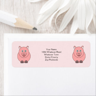 Pig Design Personalised Return Address Label