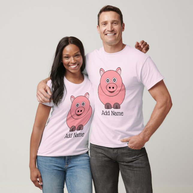 Pig Design Personalised T-Shirt (Unisex)
