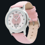 Pig Design Watch<br><div class="desc">Wrist watch pig design. You can customise this watch with any text of your choice. Should you require any help with customising then contact us through the message link on this page. Pig design personalised wrist watch</div>