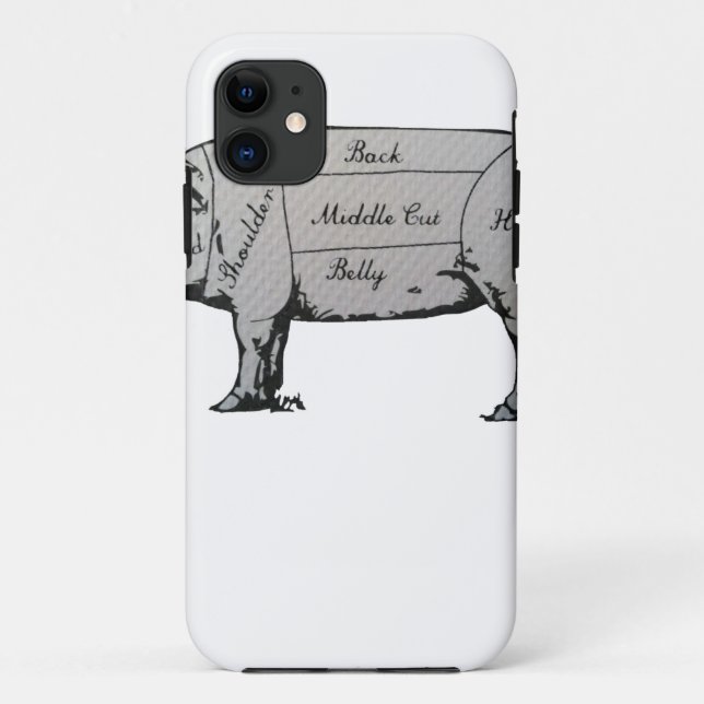 Pig Diagram Case-Mate iPhone Case (Back)