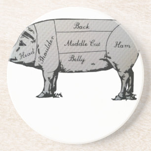 Pig Diagram Coaster