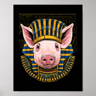 Pig Egyptian Pharaoh Historian Archaeologist 90 Poster