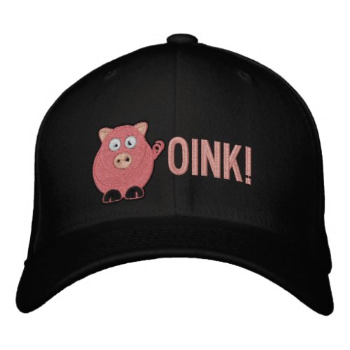 Pig Embroidered Oink Cap