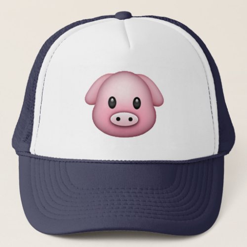 Pig _ Emoji Trucker Hat