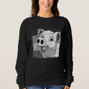 Pig Face, Animal Lover For Men Women, Farming Farm Sweatshirt