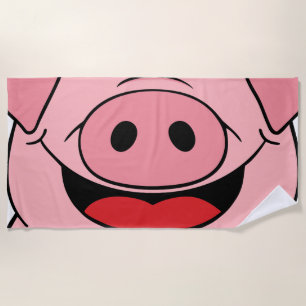 Pig Face Beach Towel