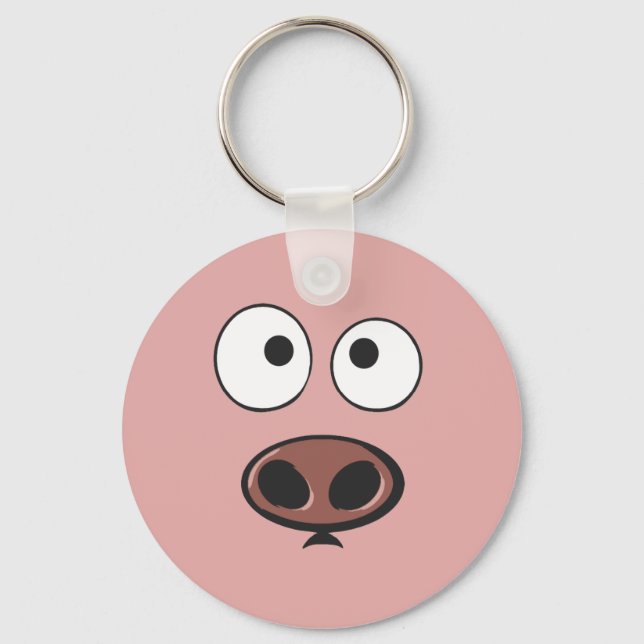 Pig Face Keychain (Front)