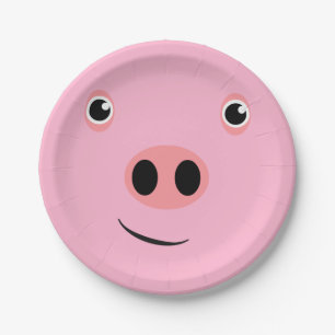 Pig Face Paper Plates