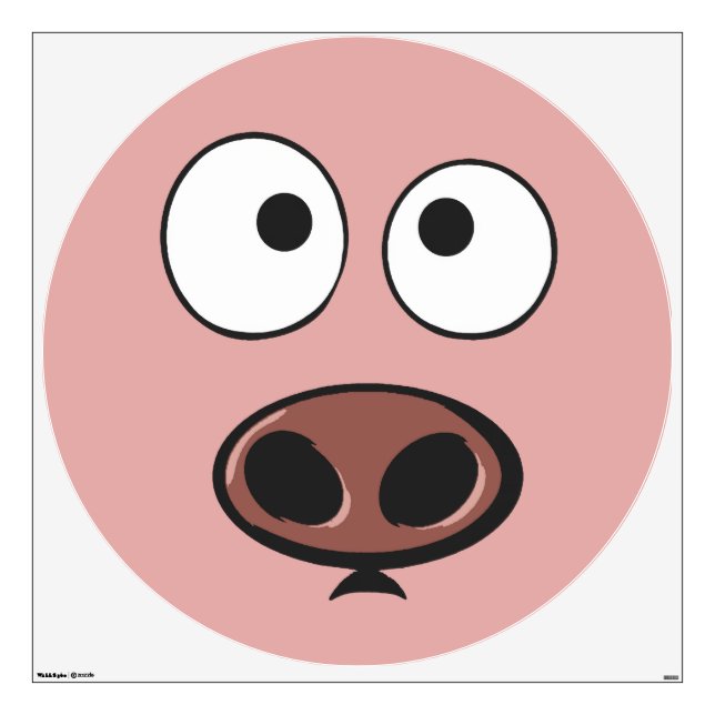 Pig Face Wall Decal (Front)