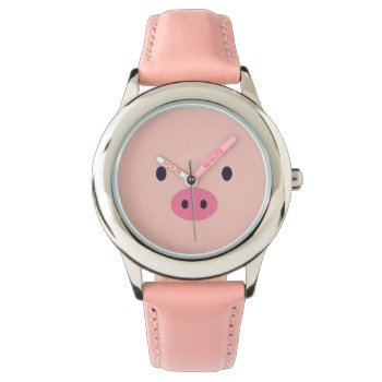 Pig Face Wristwatch by BasicLifestyle at Zazzle