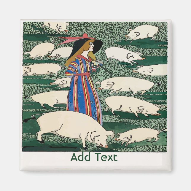 Pig Farm, add text Magnet (Front)