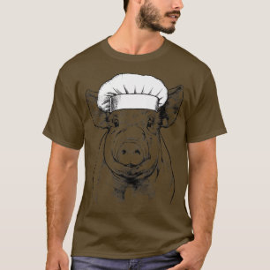 Pig Farm Animal Chef Funny Cooking Cook Premium  T-Shirt
