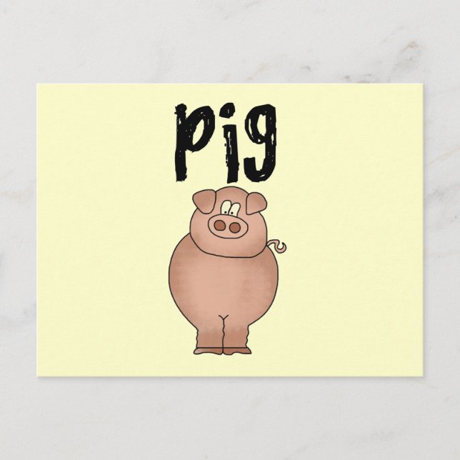 Pig Farm Animal Tshirts and Gifts Postcard (Front)