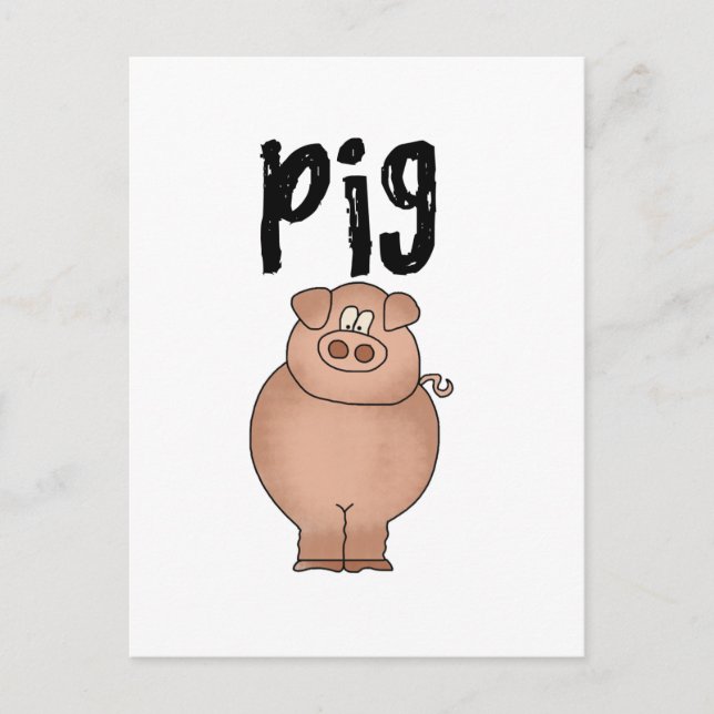 Pig Farm Animal Tshirts and Gifts Postcard (Front)