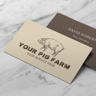Pig Farm Livestock Pork Products Business Card