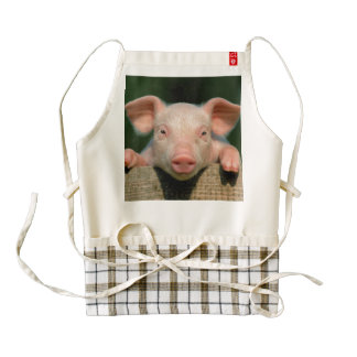 Pig farm - pig face zazzle HEART apron