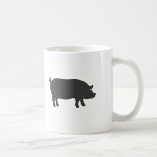 Pig farm silhouette - Choose background color Coffee Mug