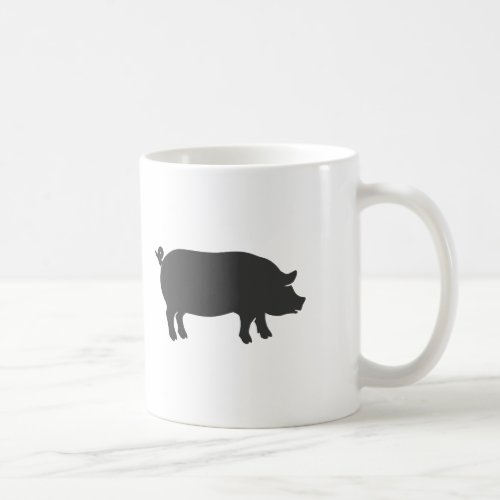 Pig farm silhouette _ Choose background color Coffee Mug