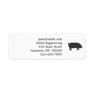 Pig farm silhouette - Choose background color Label