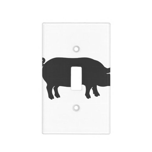 Pig farm silhouette _ Choose background color Light Switch Cover