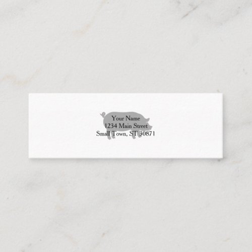 Pig farm silhouette _ Choose background color Mini Business Card