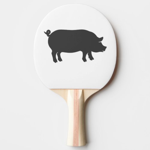 Pig farm silhouette _ Choose background color Ping Pong Paddle