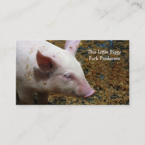 Pig Farmer - Cute Piglet Photograph Business Card Template