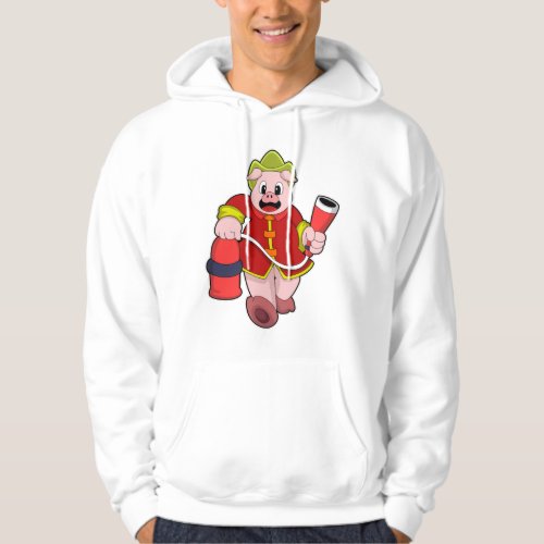 Pig Firefighter Fire extinguisher Hoodie