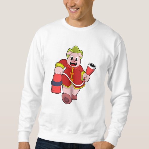 Pig Firefighter Fire extinguisher Sweatshirt