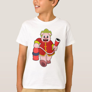 Pig Firefighter Fire extinguisher T-Shirt