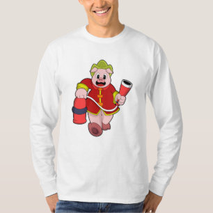 Pig Firefighter Fire extinguisher T-Shirt