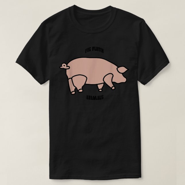 Pig Floyd Battersea Chimney  T-Shirt (Design Front)