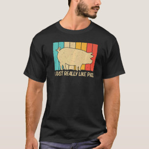 Pig For Men Women Bacon Animal  Swine Farmer Pigs T-Shirt