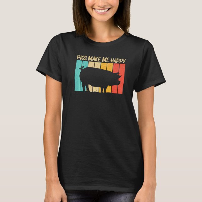 Pig For Men Women Pig Farmer Farm Farming T-Shirt (Front)