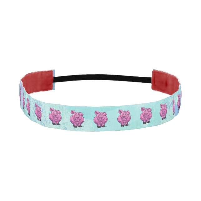 Pig Gifts & Accessories Athletic Headband (Front)