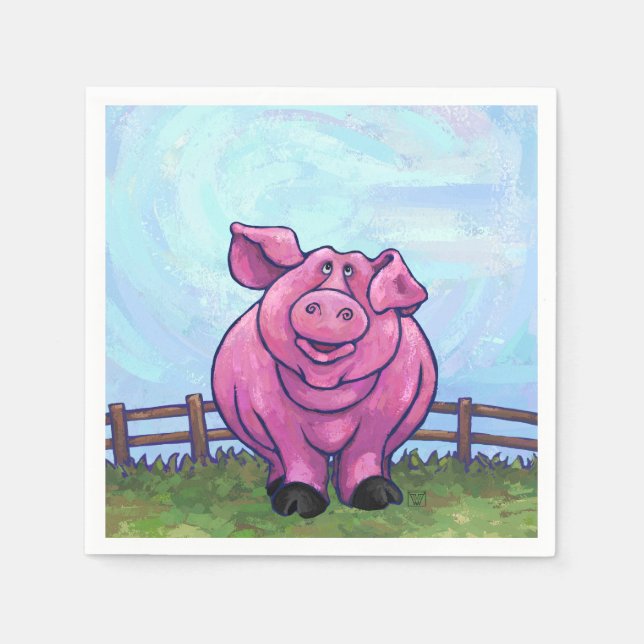 Pig Gifts & Accessories Napkins (Front)