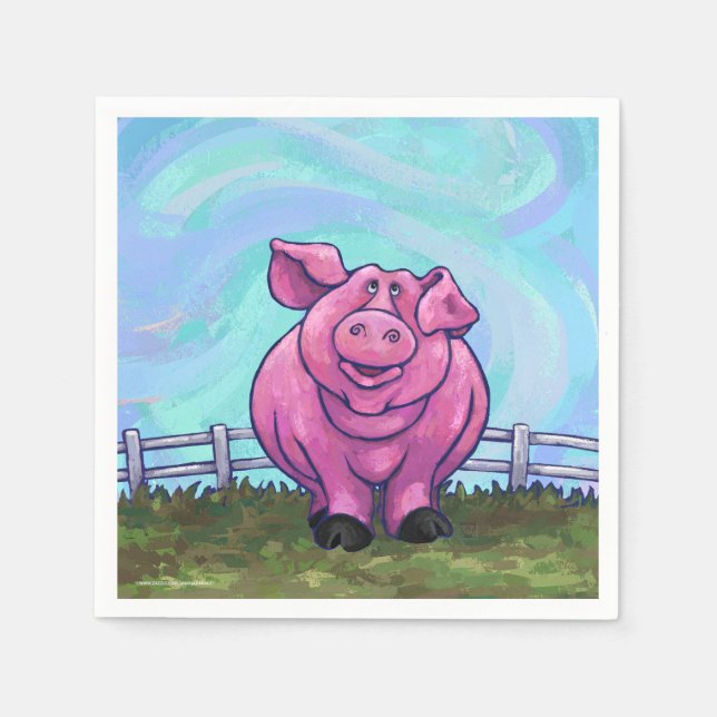 Pig Gifts & Accessories Paper Napkins (Front)