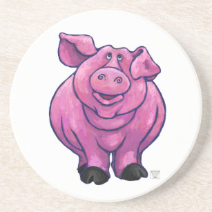 Pig Gifts & Accessories Sandstone Coaster