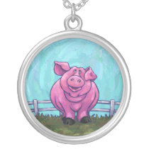Pig Gifts & Accessories Silver Plated Necklace